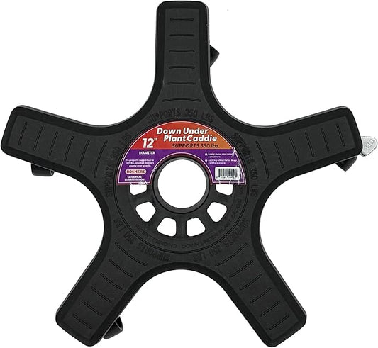 Bosmere S12410 Down Under Plant Caddie with Wheels 12" - 350lb Capacity, Black