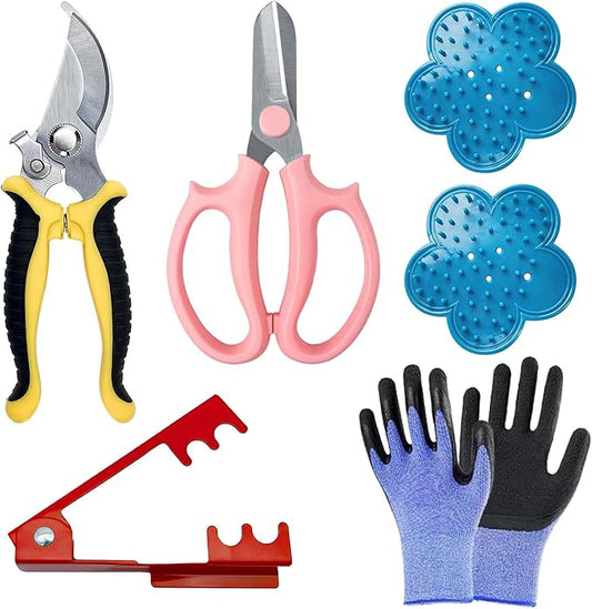 Floral Toolkit,Rose Thorn Remover Tool, Garden Pruning Shears Scissors Kit, Florist's Toolkit,Use for Florist Supplies (Toolkit)