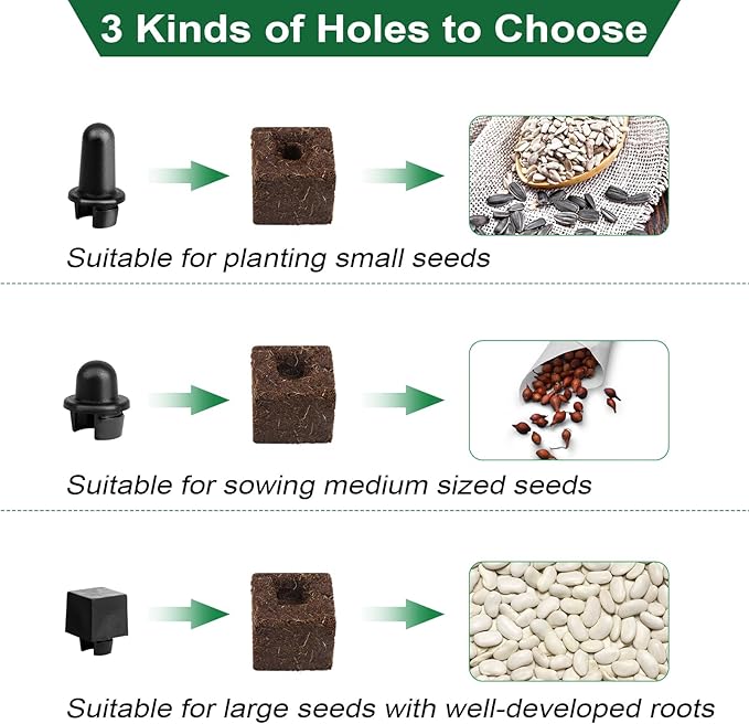 Soil Blocker, 8 Cell 2 Inch Soil Block Maker for Seed Starting, Soil Blocking Tool for Grow Seedling with Comfortable Handle, Using for Garden Seed Starter Tray, Indoor and Outdoor Plants, Greenhouses