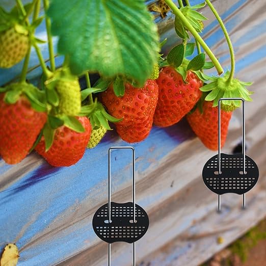 Finderomend 100 Pack Landscape Staples and 100 Pack Gaskets,11 Gauge 12" Galvanized Steel Garden Staples with Black Pads Turf Staples for Weed Barrier Grass