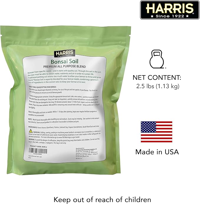 Harris Bonsai Soil, All Purpose Premium Blend for Outstanding Growth, 2qt