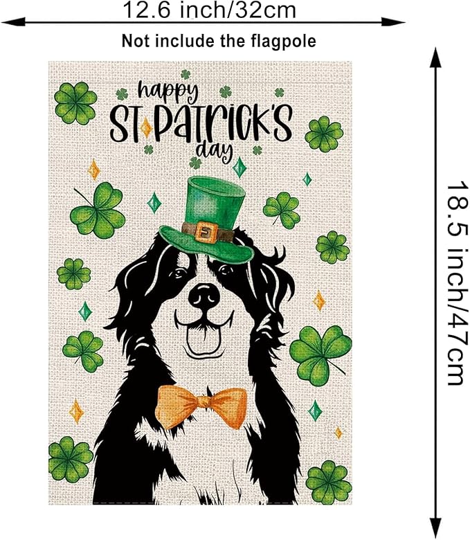 Seasonal Garden Flags Bernese Mountain Double Sided Flags Set of 11 Holiday Farmhouse Indoor Outdoor Yard Lawn Christmas Gifts Decorations 12.5x18 Inch