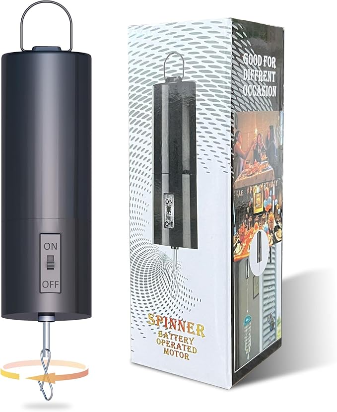 Disco Ball Motor Hanging Display Motor Multi-Purposes Rotating Mobile Wind Spinner Motor for Mirror Ball Baby Crib Spiral Wind Chimes Christmas Ornament Yard Garden Decor,20 RPM(Black)