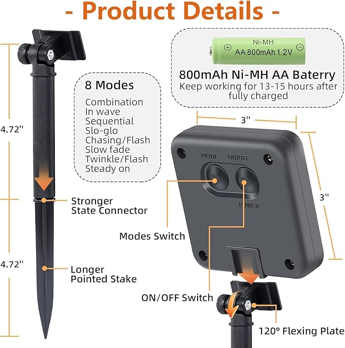 Solar Outdoor String Lights Waterproof - 2 Pack Total 170ft 480 Led Solar Powered String Lights Outdoor with 8 Modes - Twinkle Lights Solar Tree Lights for Patio Yard Garden Party Decorations