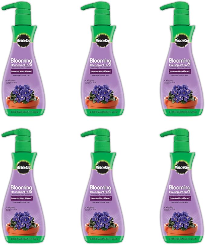 Miracle-Gro Blooming Houseplant Food, Plant Fertilizer, 8 oz. (6-Pack)