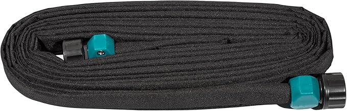 LINEX Garden Flat Soaker Hose 1/2" x 25 ft for Garden Beds Drip Sprinkler Hoses Heavy Duty Save Water 80%