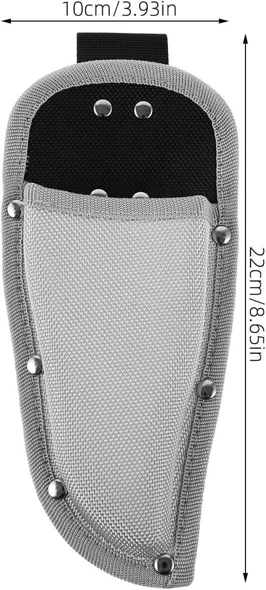 Pruning Shears Hanging Pouch PU Leather Pliers Pruner Holder Sheaths Pouch Holder Tool Pouch for Garden Pruning Pliers Shears Scissor, Grey
