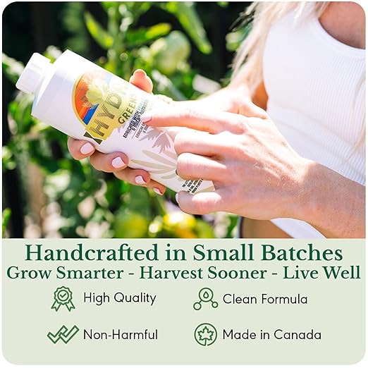 HydraGreens Indoor Plant Food & Vegetable Garden Liquid Fertilizer - NPK 3-1-2 Enriched with Sea Kelp to Stimulate Root & Plant Growth - All Purpose Plant Fertilizer use in Soil & Hydroponics - 8 oz