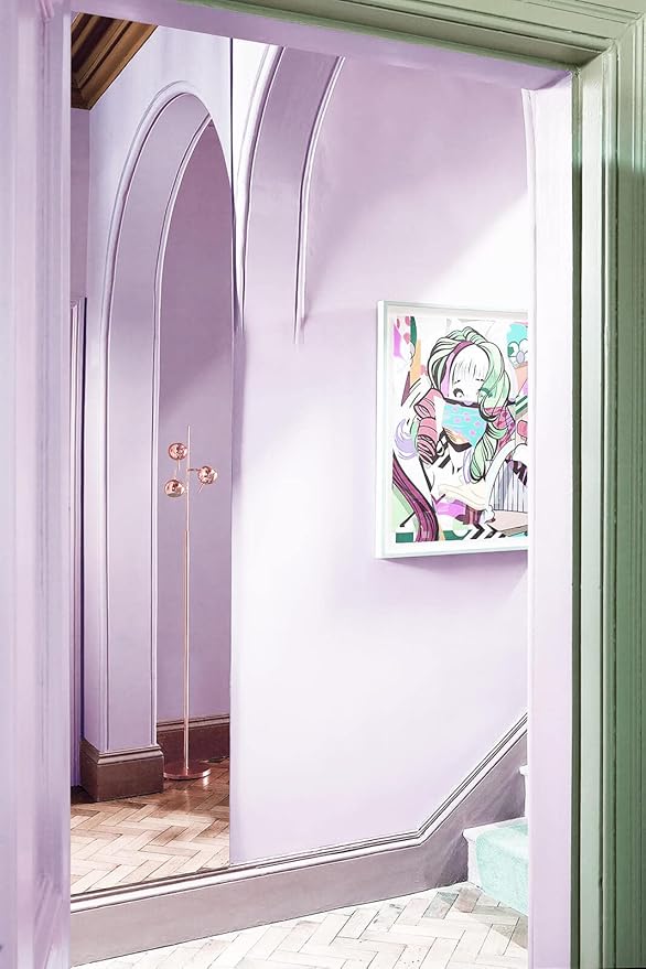 Dimoon 236''x17.7'' Purple Peel and Stick Wallpaper Contact Paper Modern Self Adhesive Wall Paper Removable Renter Friendly Textured Solid Color Shelf Cabinet Vinyl Roll (236''x17.7'',Light Purple)