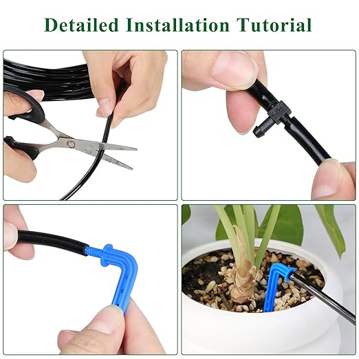 Drip lrrigation Kit System, Solar Automatic DlY Watering Device Supported Pots Plants, Equipment Set for Garden Greenhouse Flower Bed Patio Lawn(Extra Accessories Kit)
