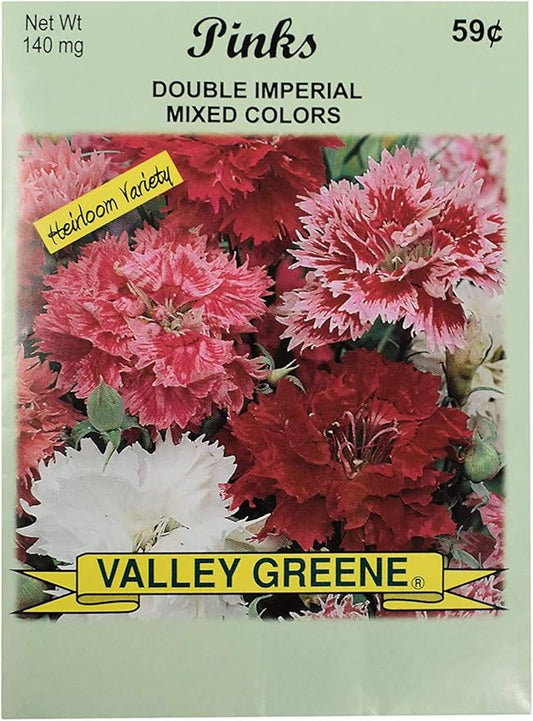 Set of Flower Seed Packets! Flower Seeds in Bulk - Great for Creating The Garden of Your Dreams! (50, Pinks - Double Imperial)