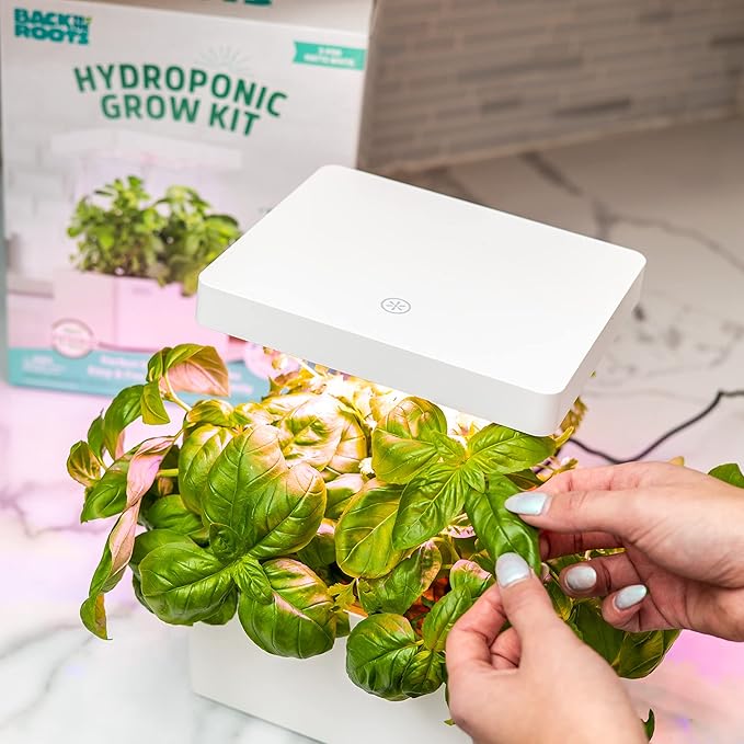 Back to the Roots Hydroponic Grow Kit, Indoor Garden with Light (Matte White), Organic Seeds Included, Gardening Gift, Everything Included