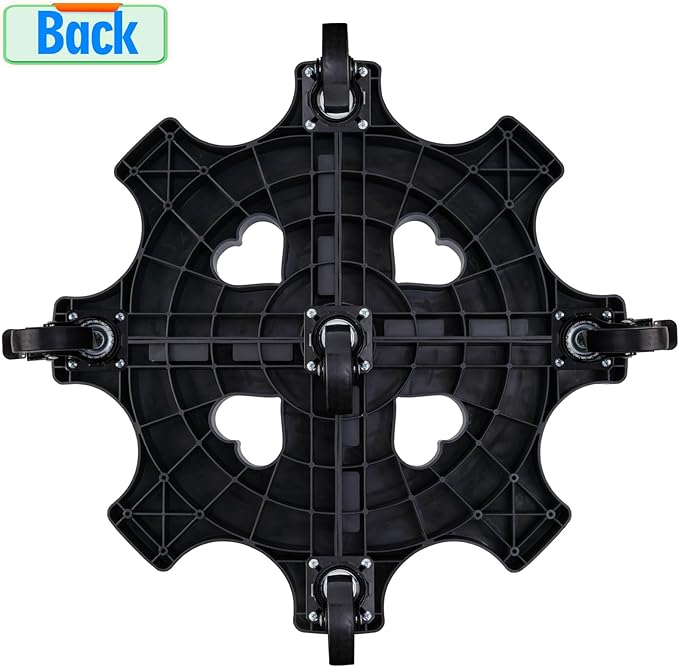 20" Plant Caddy with Wheels 600lbs Heavy Duty Outdoor,Indoor Rolling Plant Stand with 3in Casters Black Plant Dolly Large Potted Planter Cart for Big Flowerpots Plants Pots Garden Pot Mover