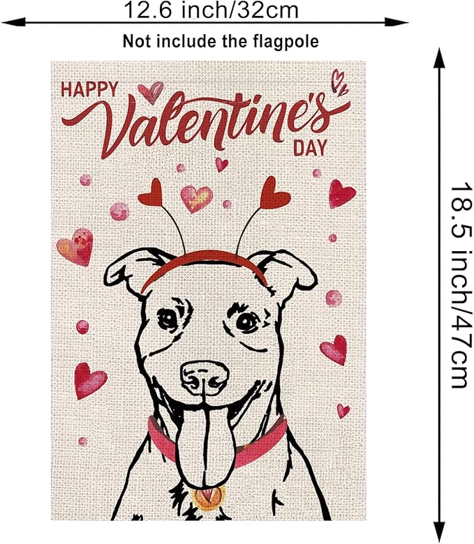 Seasonal Garden Flags Pitbull Double Sided Flags Set of 11 Holiday Farmhouse Indoor Outdoor Yard Lawn Christmas Gifts Decorations 12.5x18 Inch