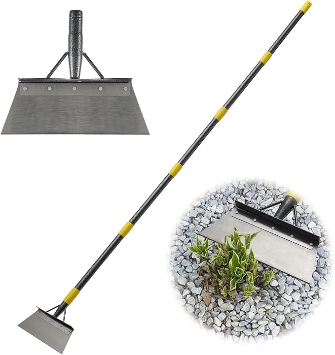 Garden Cleaning Shovel, Multifunctional Flat Shovel with 78 Inch Adjustable Length Ergonomic Handle, Gardening Scraper Shovel for Weeding,Scraping,Ice Remove…