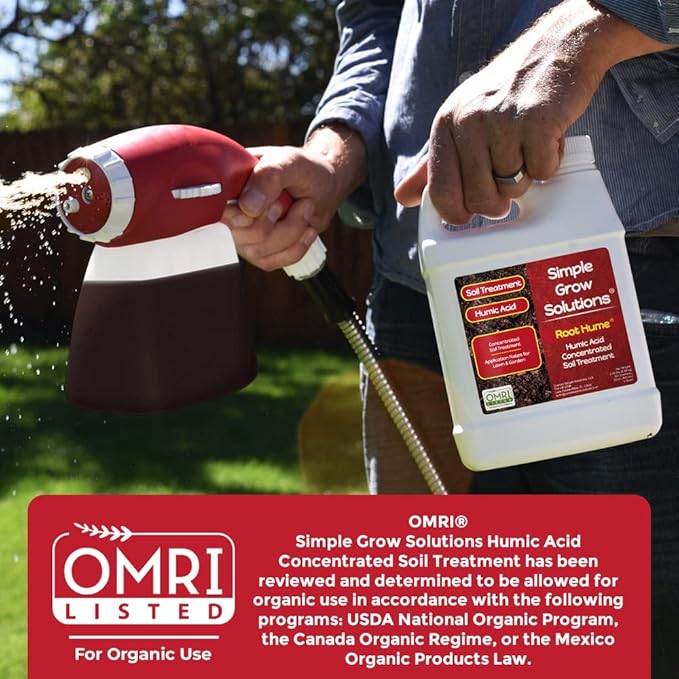 Raw Organic Soil Conditioner- Root Hume- Simple Grow Solutions- Natural Plant & Lawn Treatment- Nutrient Food Enhancer- Concentrated Liquid Humic/ Fulvic- Grass, Tomatoes, Citrus, Flowers, Vegetables