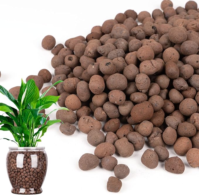 GASPRO 10lb LECA Expanded Clay Pebbles for Plants, Hydroponics, Aquaponics, 100% Natural Leca Balls for Soil Root Development, Orchid Potting Mix, Drainage and Reusable, 4-16mm