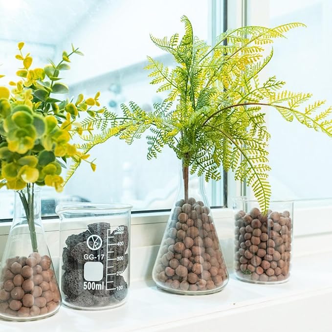 ZeeDix 12LB Expanded Clay Pebbles for Plants Hydroponic, 4mm-16mm Clay Leca Balls Hydroponic Rocks Growing Medium Potting Stones for Indoor Plants Drainage, Aquaponics, Natural Orchid Pebbles Balls