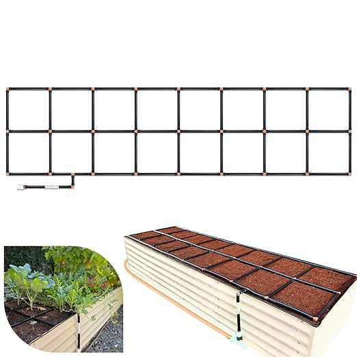 Garden Grid Watering System | Raised Bed Watering System - Leading All Drip Irrigation System, Soaker Hose, & Garden Sprinkler Kits | Easiest Setup, Highest Quality, US Made - 2x8 (22.5"x88")