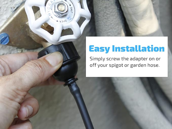 3-Pack 1/4 Inch Drip Irrigation Tubing to Faucet/Garden Hose Adapter - Connector Fittings for 1/4" Tubing x 3/4" FHT