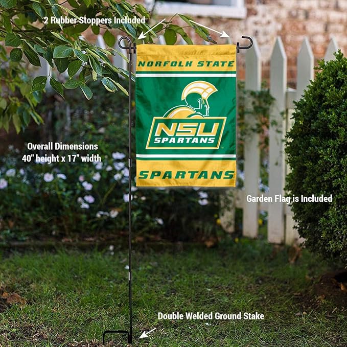 College Flags & Banners Co. Norfolk State Spartans Garden Flag with Stand Holder