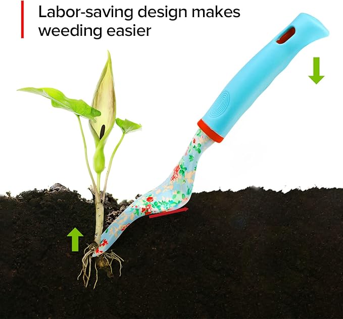 Gardening Tools Set WANCHI 11 Piece Heavy Duty Floral Garden Tool Set Gardening Gifts for Women Men Birthday Rust-Proof Aluminum Gardening Hand Tools Gardening Kit with Storage Tote Bag Organizer.