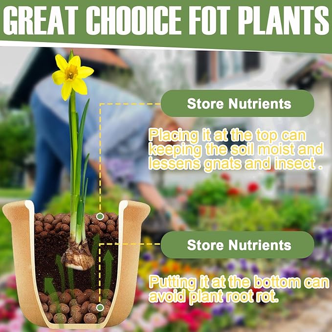 16 LBS Organic Clay Pebbles 4mm-16mm Leca for Plants 100% Natural Hydroton Clay Pebbles for Hydroponic Growing Gardening Orchids Drainage Decoration Aquaponics