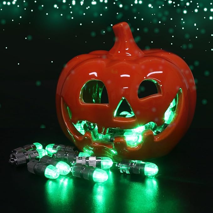 SumDirect Pack of 12 LED Mini Non-Blinking Lights for Paper Lanterns Balloons Floral Wedding Halloween Christmas Party Decoration Centerpieces (12, Green)