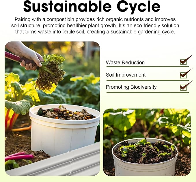 4x2x2ft Oval Galvanized Raised Garden Bed Kits Outdoor Large Metal Modular Planter Box 9-in-1 Raised Beds for Gardening,Vegetables,Fruits,Flowers & Herbs (Silver)