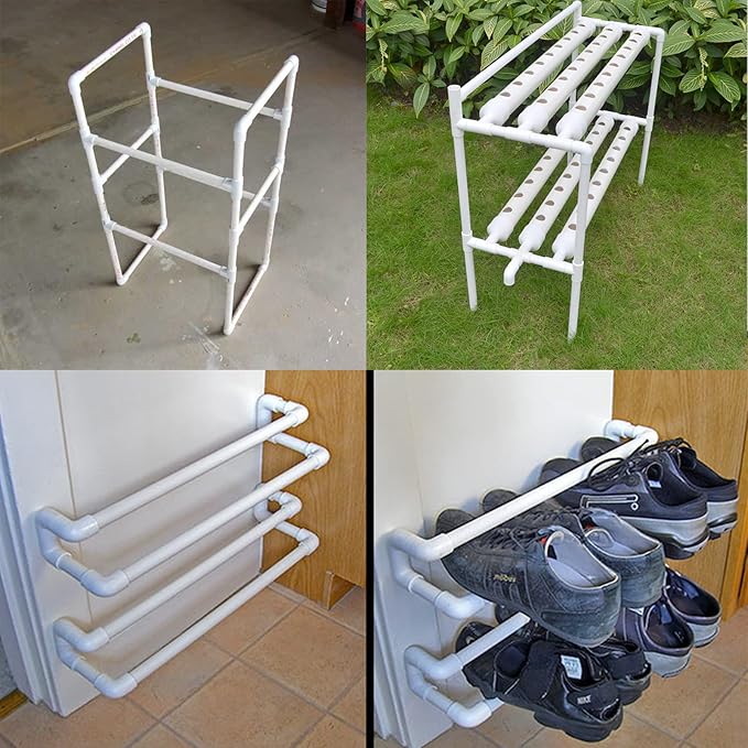 20 Pack 1/2" 90 Degree Elbow Pipe Fittings 2 Way Right Angle PVC Pipe Fitting, Furniture Build Grade SCH40 (Socket x Socket) 1/2" PVC Fitting Connectors for DIY PVC Shelf Garden Support Structure