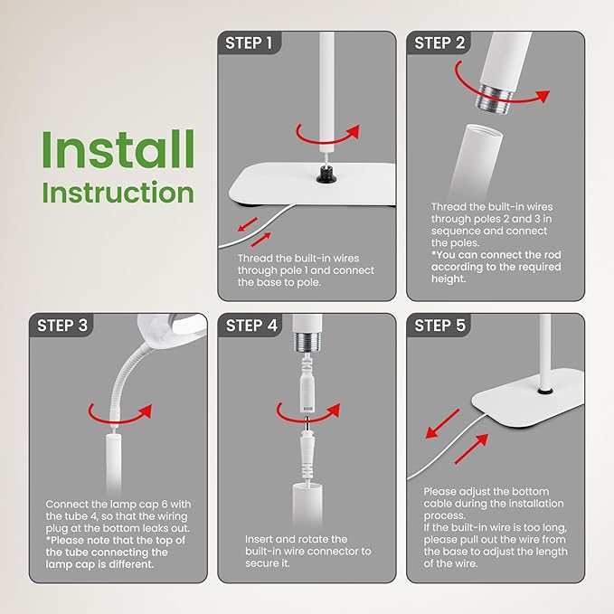 Grow Light for Indoor Plants, Floor Full Spectrum Plant Lights with Stand,Large Growing Lamps with Automatic Timer,60 Inch Height Adjustable,10 Level Dimmable,White Halo Led Growth Lamp