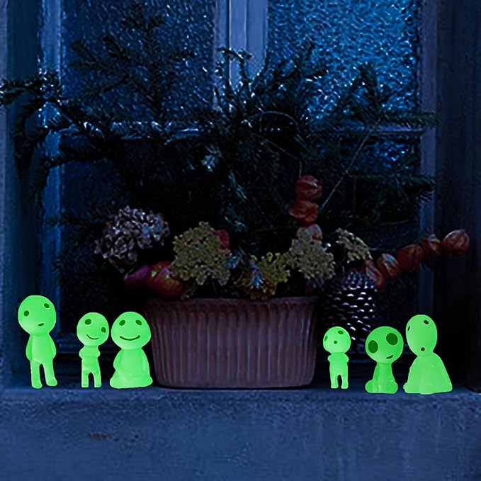 Luminous Ghost Tree Elves Glow in Dark Nightlight Landscape Garden Accessories Indoor Room Ornaments Outdoor Yard Lawn Decoration 10pcs