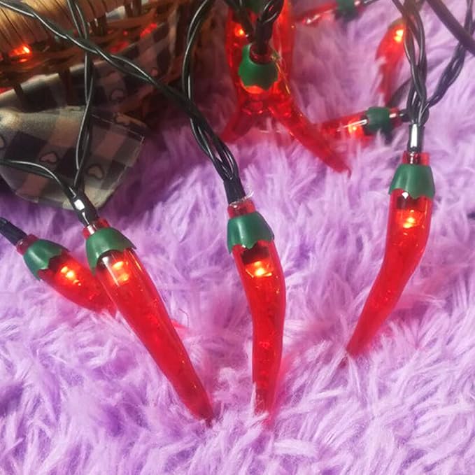 Solar Red Chili String Lights, 200 LED Chili Shape Fairy String Lights Solar Operated String Lights for Wedding, Chinese New Year,Spring Festival,Party Decoration,Christmas