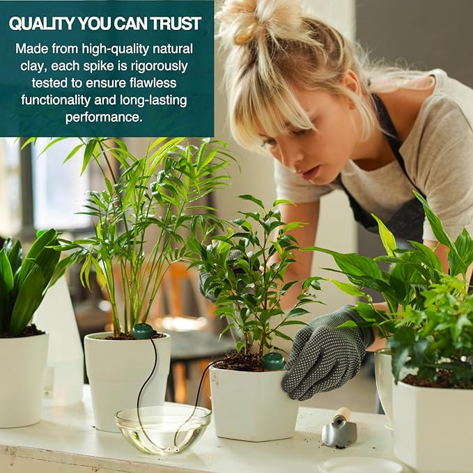 Blumat Classic Plant Watering Stakes - Self-Watering Insert for Indoor and Outdoor Plants - Automatic Slow Release Irrigation System for Potted Plants - Houseplant Care Device (12 Packs)