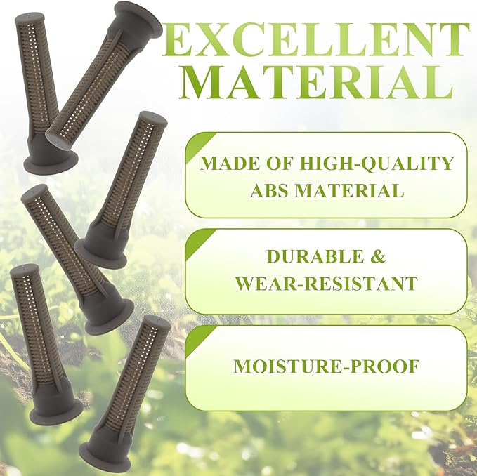 30 Pack Spray Sprinkler Nozzle Filters Variable Arc Nozzle Replacement Pop Up Sprinkler Heads Generic Irrigation Filter Compatible with Hunter, RainBird Sprinklers Spray Head (Brown)