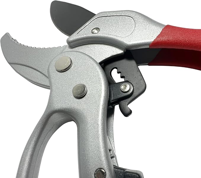 Ratchet Anvil Pruning Shears,Anvil Pruner For Gardening,Hand Pruners for Tree trimming,Carbon Steel Garden clippers, Garden Shear, Pruning Shear,Heavy Duty ratchet shears for Hardy branches,deadwoods
