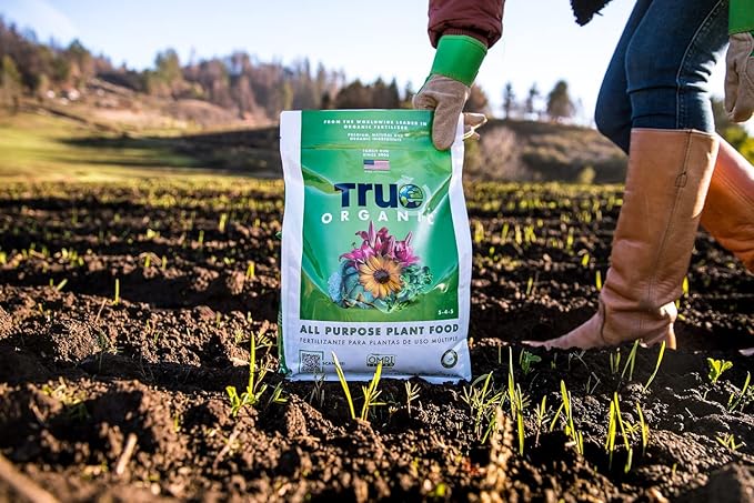 True Organic All Purpose Plant Food – Organic Fertilizer for Fruits, Vegetables, Flowers, and Herbs – 12lb Bag Covers 261 sq. ft.