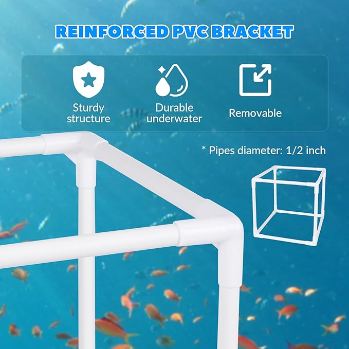 Pond Filter Box, Anti-Clogging Pond Filters for Outdoor Ponds Nylon Media Mesh Water Pump Cover Barrier Bag with Drawstring, Pond Pump Filter Bag (7 Inch)