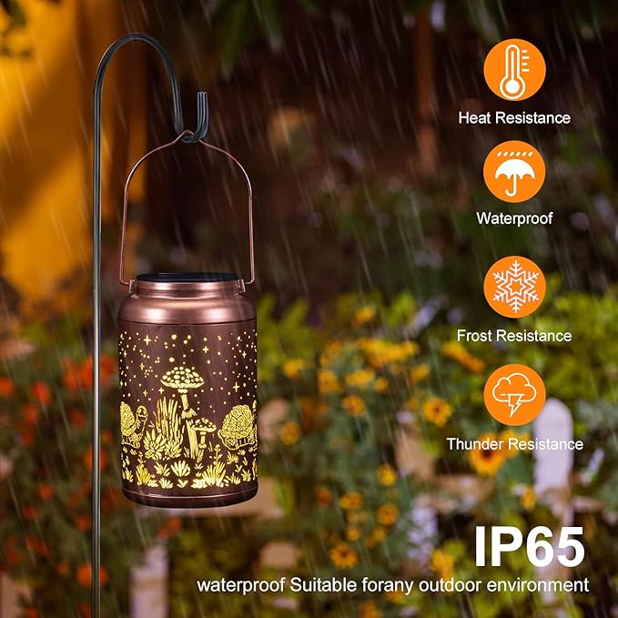 Turtle Solar Lanterns Outdoor Waterproof - Birthday Gifts for Women, Men, Mom, Mothers Day Gifts, Tortoise Solar Lights Outdoor Hanging Garden Decor for Outside, Patio, Outdoor, Yard, Lawn, Balcony