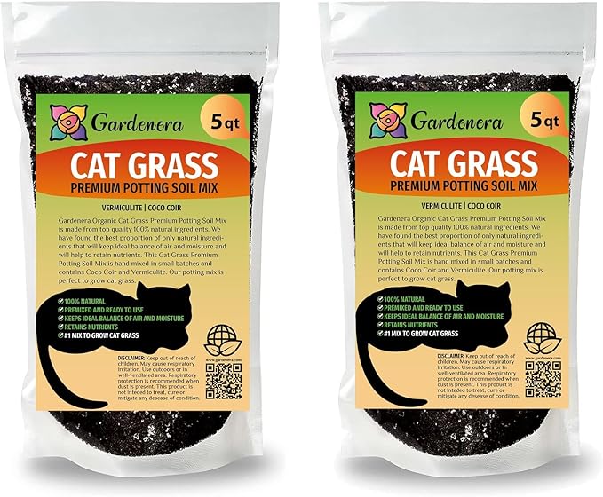 Cat Grass Planting Soil - Provide Your Cat with a Safe and Healthy Greenscape - 10 QUARTS