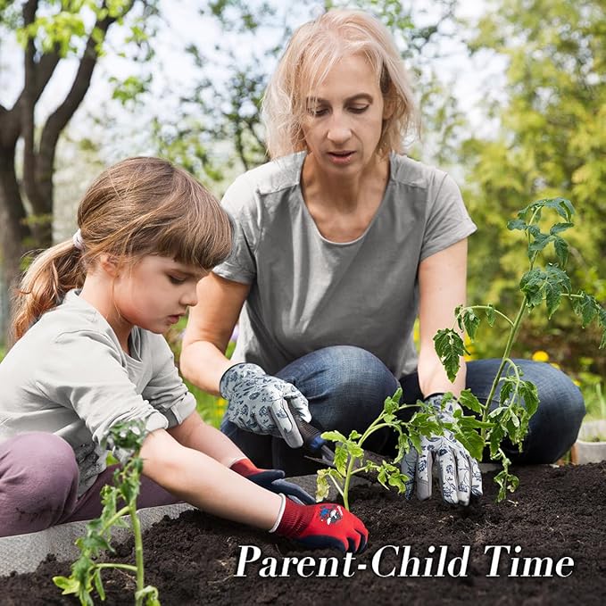 KAYGO Gardening Gloves for Women Long Sleeve, Light Protective Gloves for Yard and Outdoor Work, Best Garden Gifts for Gardener,Gray,Large