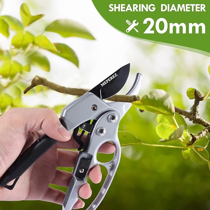 Garden Clippers, Premium Germany Pruners, Work 3 Times Easier, Professional Pruning Shears, Cutting Rose, Flower, Hedge, Stem, Sharp Scissors Gardening Tools, Arthritis Weak Hand Snips