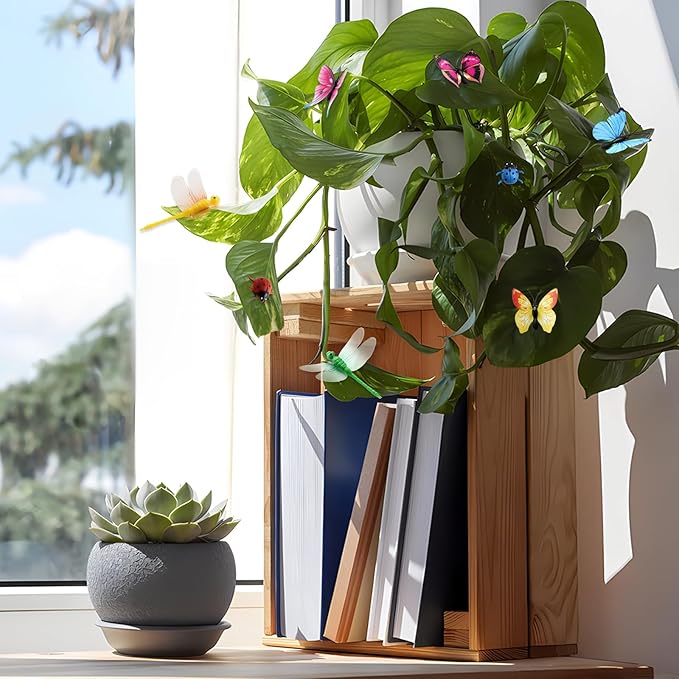 Plant Magnets for Potted Plants: Funny 3D Plant Safe Magnetic Charms,Cute Butterflies Magnets Plant Decor,Gift for Plant Lover (12 PCS)