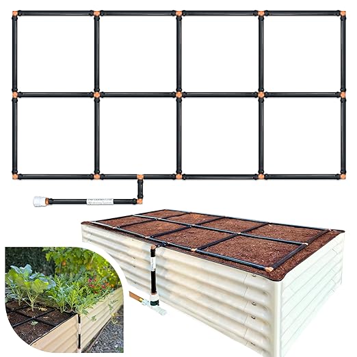 Garden Grid Watering System | Raised Bed Watering System - Leading All Drip Irrigation System, Soaker Hose, & Garden Sprinkler Kits | Easiest Setup, Highest Quality, US Made - 2x4 (22.5"x44")