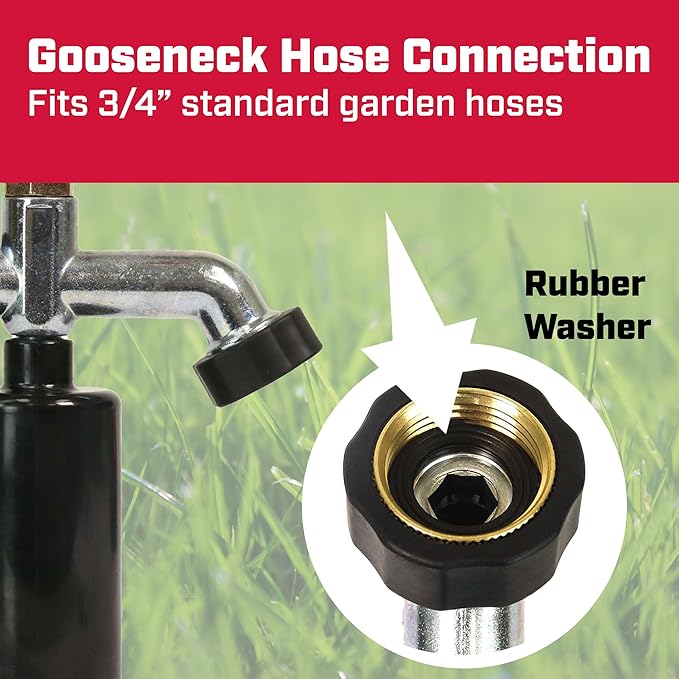 Chapin 4984: T-Post Impact Sprinkler, 360 Degree Automatic Impact Sprinkler with Yard Spike for Small Gardens and Lawns, Up to 85ft Coverage Area, Lawn Sprinkler, Small Area Yards and Garden Watering