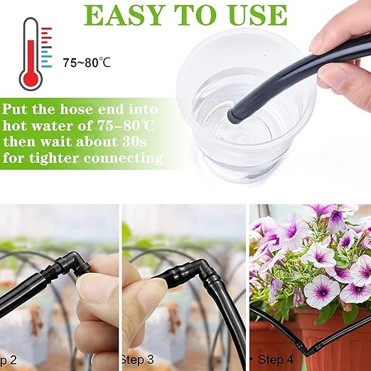 50PCS Drip Irrigation Barbed Elbow Fitting Kit for 1/2 Inch Tubing (16MM OD) .600" ID Drip Irrigation Connectors Elbow Dripline Barbed Connector Drip Irrigation Sprinkler System for Garden Lawn