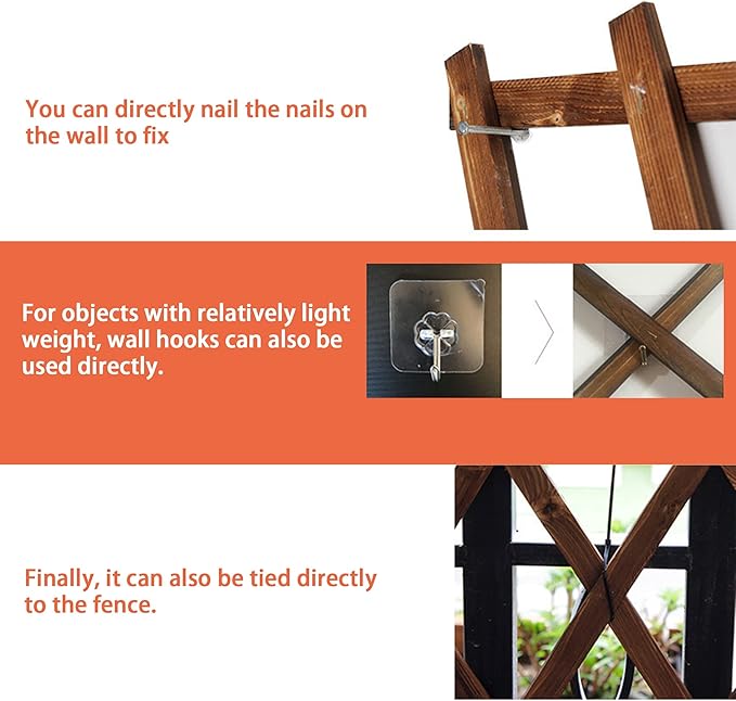 Wooden Lattice Wall 2Pack-Expandable Plant Garden Trellis for Climbing Plants Outdoor Air Plant Vertical Rack Wall Decor for Room Patio