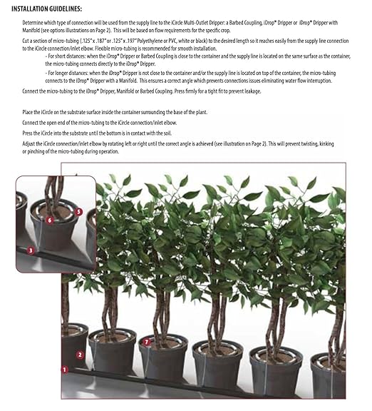 1 Pack - Premium Hevy Duty Drip Irrigation Watering Ring for .125 Inch Tubing, Halo, Circle, Great for Greenhouse & Commercial Grower Applications (10" Diameter Ring, 1)