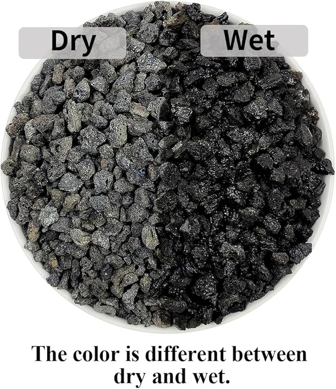 Black Horticultural Lava Rocks for Plants, 2lb Succulents Cactus Bonsai Soil Volcanic Rocks for Aquarium Outdoor Decorative Stones for Craft Projects, Vase Fillers