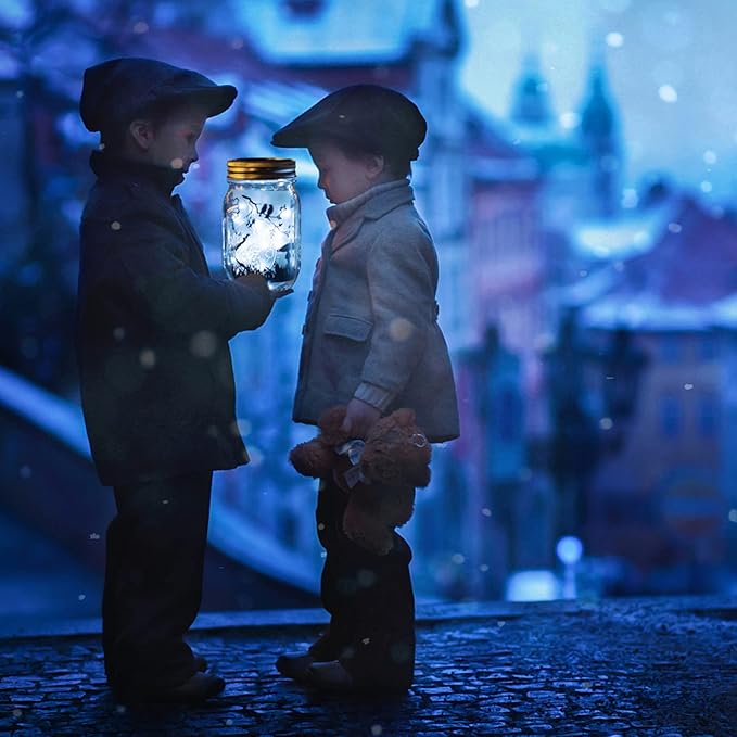 ZNYCYE Solar Mason Jar Lights, 6 Pack 30 Led String Fairy Star Firefly Jar Lids Lights, Jars Not Included, Best for Mason Jar Decor,Great Outdoor Lawn Decor for Patio Garden, Yard (Cool White)